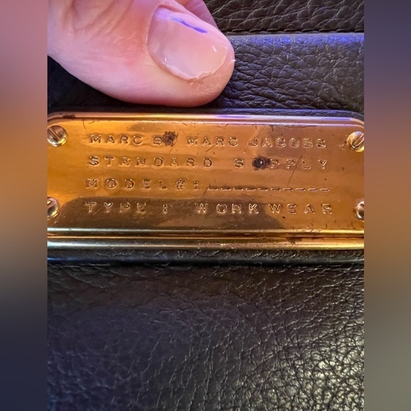 Marc by Marc Jacobs Y2K gray leather pouchette crossbody bag pleated lined - Picture 11 of 14